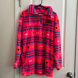 Aztec Style Soft Faux Fur Pullover